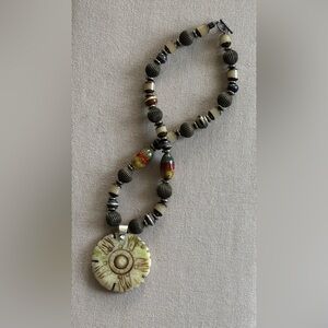 22-1/2 inch African inspired bead necklace NWOT